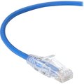 Black Box Slim-Net Cat6 Patch Cable Blue 1Ft C6PC28-BL-01